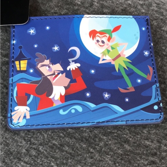 LOUNGEFLY Disney Peter Pan Jolly Roger Tinkerbell Cardholder Wallet Exclusive - Picture 2 of 5